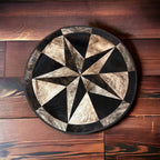 Texas Star Patch Work Cowhide Rug - Cowhide and Conchos