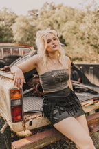 The Round Up Skort by 2 Fly - Large available - Cowhide and Conchos