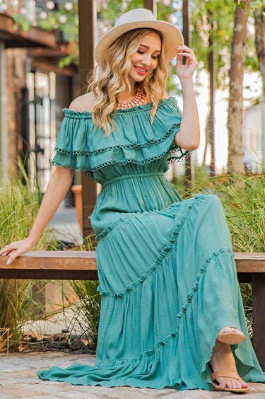 Women Dresses - Cowhide and Conchos