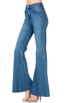 O2 High Waisted Wide Mermaid Flare Denim Jeans