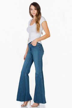 O2 High Waisted Wide Mermaid Flare Denim Jeans