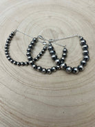 10mm Sterling Silver Pearls bracelet - 6 inch bracelet - Cowhide and Conchos
