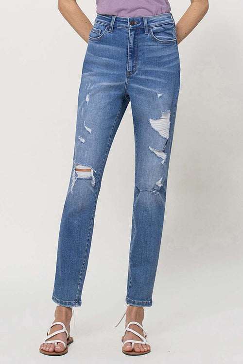 Vervet Distressed Mom Jeans