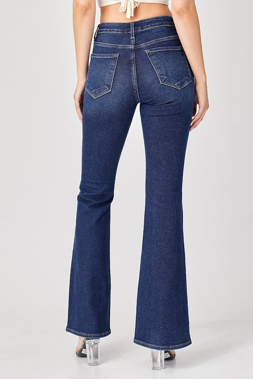 Risen High Rise Flare Jeans