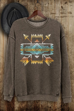Aztec Mineral Sweatshirt - Final Sale - 1 Large Left