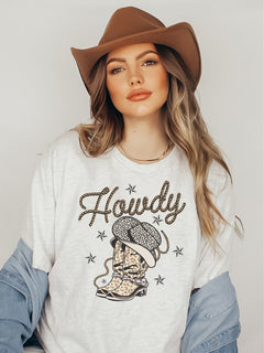 Howdy with Boots Graphic Tee