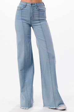 O2 Wide Leg Jeans – Cowhide and Conchos