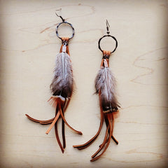 Boho Feather Tassel Earring