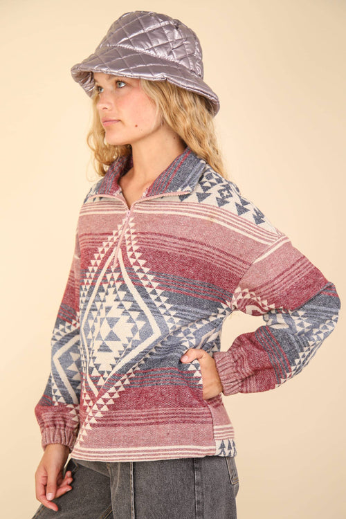 Saddle Blanket Woven Pullover