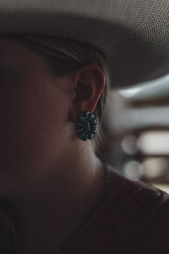 Eunise Wilson Sleeping Beauty Turquoise & Sterling Silver Earrings