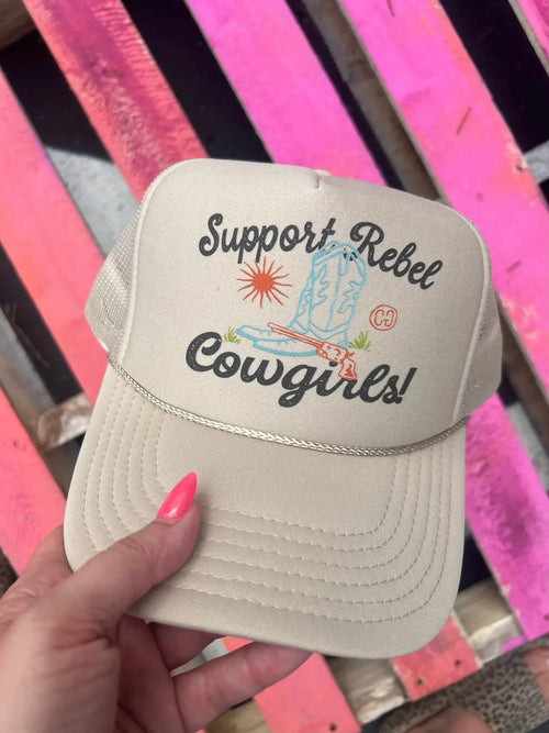Support Rebel Cowgirls Trucker Cap