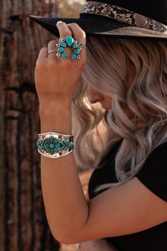 Take Me To The Festival Sterling Silver & Turquoise Cuff