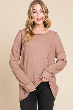 Teton Top Stitch Top - Olive and Camel colors!