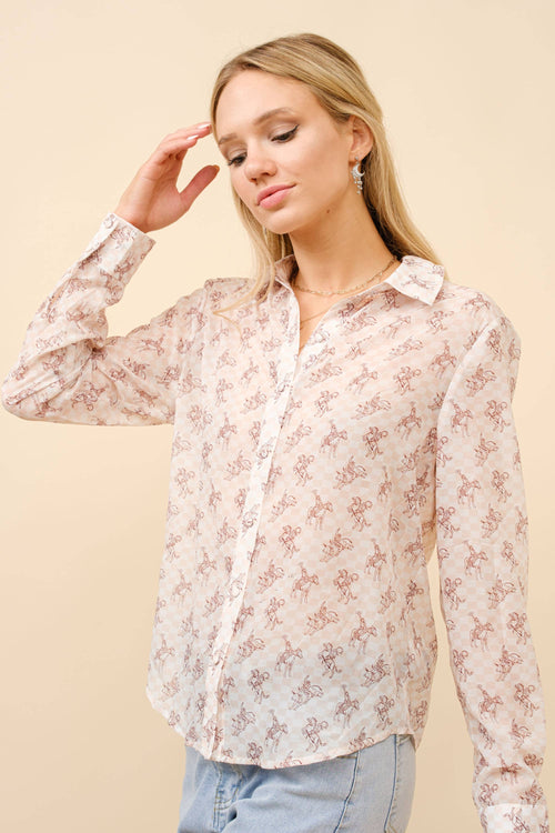 Let'r Buck Chiffon Blouse