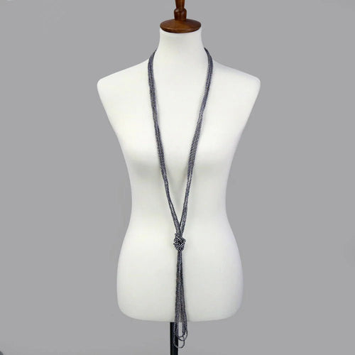 4mm 3 Strand Fashion Pearl Necklace - 42 inch! - Cowhide and Conchos