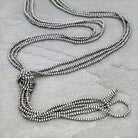4mm 3 Strand Fashion Pearl Necklace - 42 inch! - Cowhide and Conchos