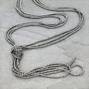 4mm 3 Strand Fashion Pearl Necklace - 42 inch! - Cowhide and Conchos