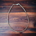4mm Purple spiny and Sterling Pearl choker - 14 inch - Cowhide and Conchos