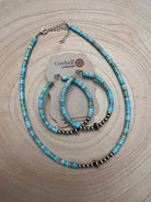 4mm Sterling Pearls and Sterling Saucer Accent Bead Choker - 14 inch - Cowhide and Conchos