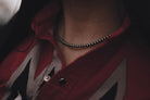 4mm Sterling Silver Pearl Choker - 14 inch - Cowhide and Conchos