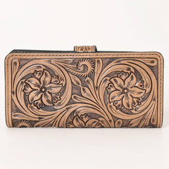 Tooled Genuine Leather Western Wallet