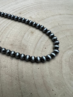 5mm Fashion Pearl Choker Necklace & Earring Set - 14 inch + 2 - Cowhide and Conchos