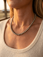 5mm Sterling Pearl Necklace — 16 inch - Cowhide and Conchos