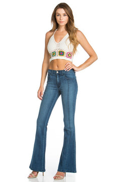 O2 Mid-Rise Classic Flare Jeans