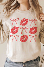 BOWS AND KISSES Graphic Sweatshirt