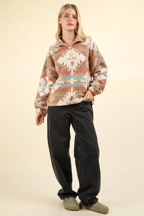 Saddle Blanket Woven Pullover