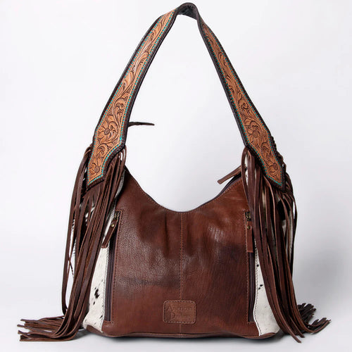 Western Hobo Hair-On Genuine Leather Bag