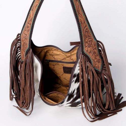 Western Hobo Hair-On Genuine Leather Bag