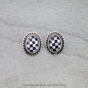 Western Cross Metal Stud Earrings