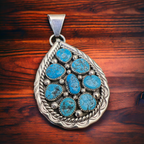 Chester Charley Turquoise & Sterling Silver Pendant