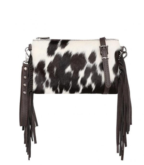 Montana West Western Cowhide Fringe Crossbody Bag