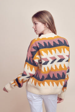 Geometric Fair Isle Sweater