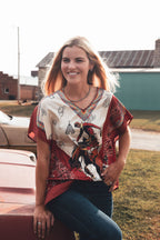 Silky Bronc Poncho Top - Oversized Lg/XL remaining