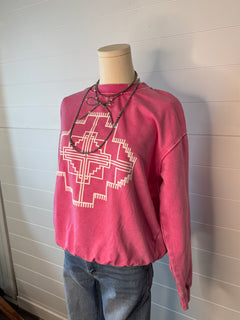 Ogallala Puff Pink Sweatshirt