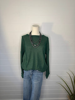 Teton Top Stitch Top - Olive and Camel colors!