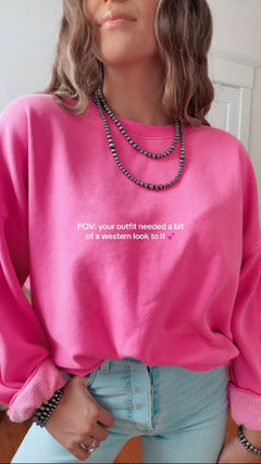 Western Faux Silver Pearl Necklace - 18 and 22 inch set