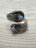 Navajo Handmade Opal Adjustable Ring by Genevieve Francisco