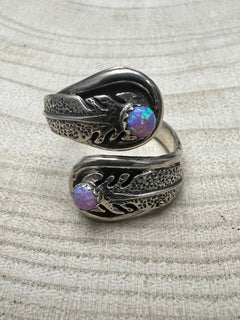 Navajo Handmade Opal Adjustable Ring by Genevieve Francisco