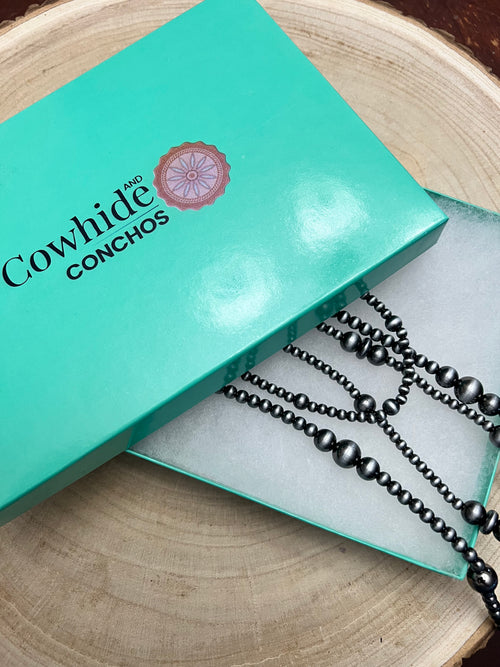 Three Row Faux Sterling Pearl Layered Necklace Set