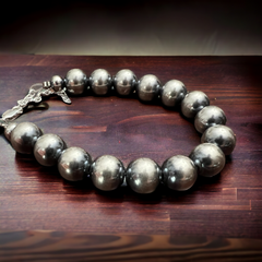 10 mm Sterling Silver Pearls bracelet - 6 inch bracelet