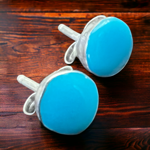 Celena Rosetia Turquoise & Sterling Silver Post Earrings