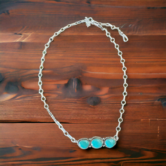 Rena Begay Turquoise & Sterling Silver Necklace - 16 to 18 inch