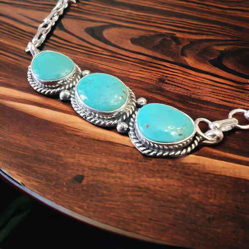 Rena Begay Turquoise & Sterling Silver Necklace - 16 to 18 inch