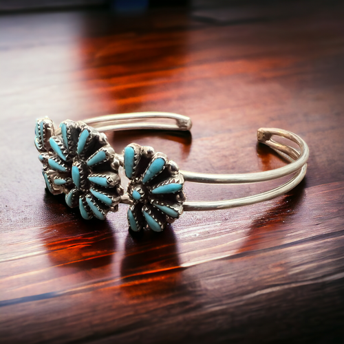 Judy Wallace Turquoise & Sterling Silver Bracelet