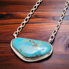 Leslie Nez Turquoise & Sterling Silver Necklace