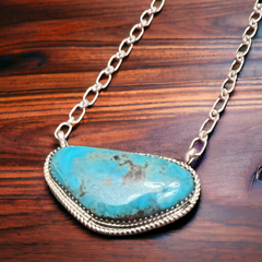 Leslie Nez Turquoise & Sterling Silver Necklace